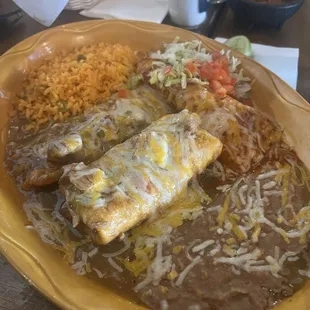 #12. Combo Grande 3 Item Lunch Special Combo Enchilada, Chimichanga, and Tamale