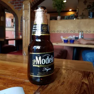 Empty bottle of Modelo.