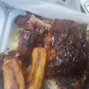 Oxtails and Jerk chicken