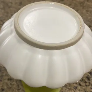 Bottom side of my cute new dish from Real Deals!!