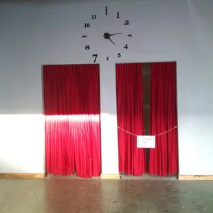 The entrance to the room