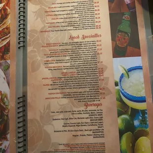 the menu