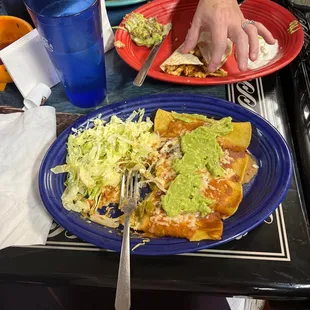 Enchiladas Supremas and burrito bowl