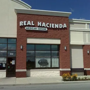 the front of the building