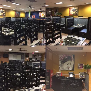 the inside of a restaurant