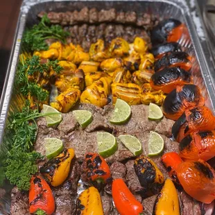 Assortment of our top-quality meats and vegetables - flame-grilled to perfection and perfect for groups!