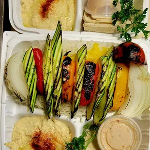 The Veggie kabob plate! Healthy, delicious and vegetarian