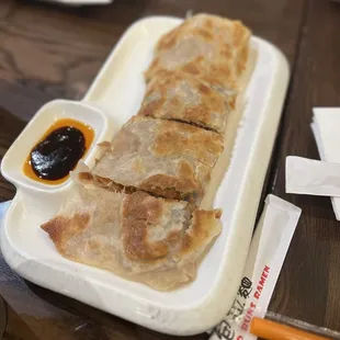 Scallion Pancake with Sliced Beef