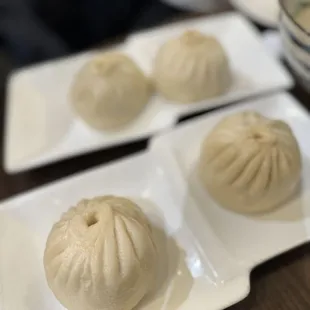 Steamed Bun with Mushroom and Bok Choy