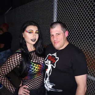 a man and a woman posing for a picture