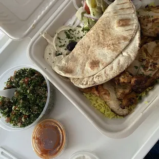 Chicken Kebob Plate. Excellent!