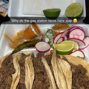 Beef tacos