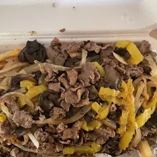 Philly cheesesteaks fries