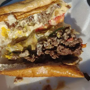 Tasty roll with little to no meat and veggies.