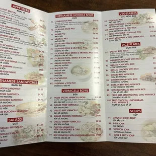 Menu prices not updated  2/2023