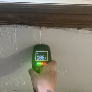 Moisture in walls 86% but they said it wasn't wet we were imagining it.