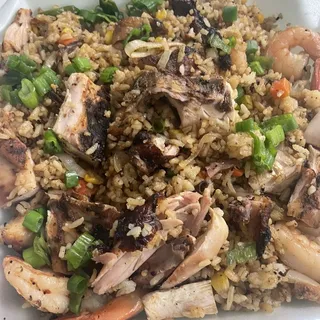 Jerk Chicken and Shrimp Fried Rice