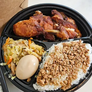 Braised chicken leg plate