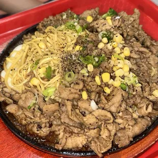 Teppenyaki pepper beef rice