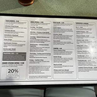 Yummy menu