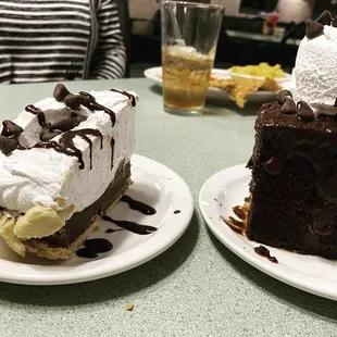 Chocolate pie and Coca Cola cake