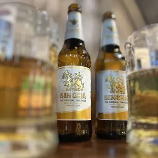 The Tai Beer Singha was served in Chilled Mugs!!
