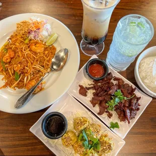 Pad Thai (You need this), Thai Dumpling (so good), Heaven Beef Jerky (really delicious )