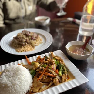 Chicken Cashew Lunch; pork Pad Thai Lunch