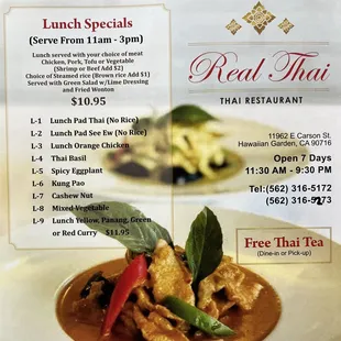 Lunch Specials