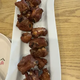 Deep fried pork ribs. Good.