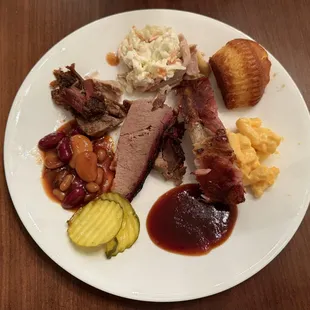 My sampler plate of our carryout Valentine's Day promo dinner.