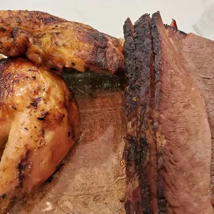 Chicken was good but that brisket lost all its moisture ages before it was served to us.
