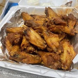 chicken wings in foil