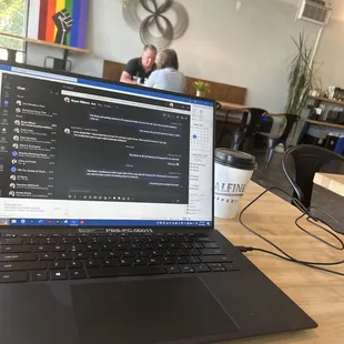 a laptop on a table