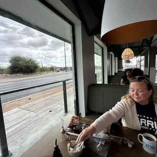 Loved the huge windows and booths.