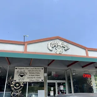 the front of the restaurant