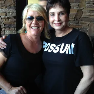 Sometimes you meet famous stars on the tour. Here&apos;s Angie with Nancy Jones, wife of George Jones, at the George Jones museum!