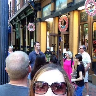 Ryan leading the tour beginning on Broadway.