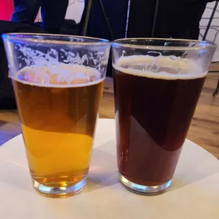 Brown ale and  blond ale