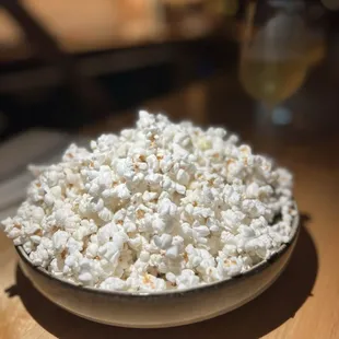 Not your regular popcorn. Smoked duck fat popcorn. This is elite!