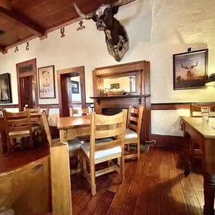 The view from our table, cowboy decor