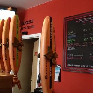 Handles and what's on tap. Recommend a flight then come back for more.