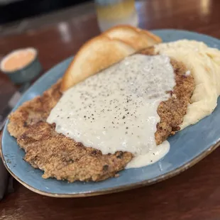 Chicken fried steak lunch, full order. Excellent. 10/10