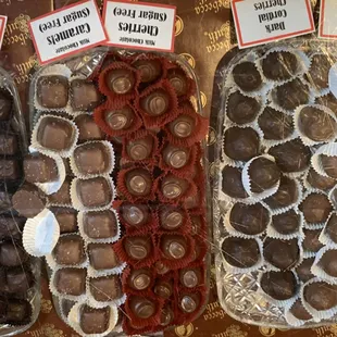 a variety of chocolates