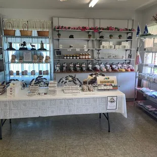 Lots of retail chocolate choices.