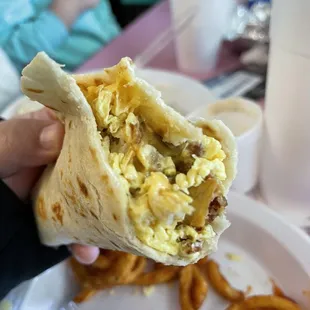 Rebecca's breakfast taquito