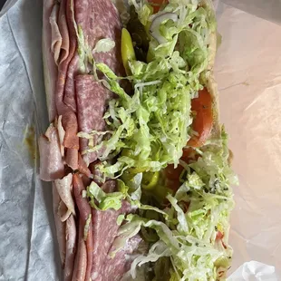 #10 large with peperoncinis and jalapeños