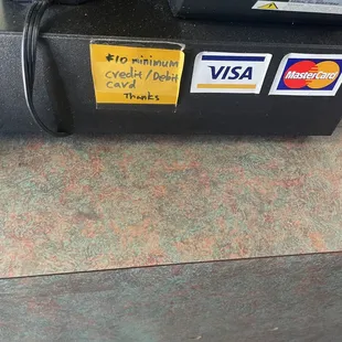 $10 card minimum