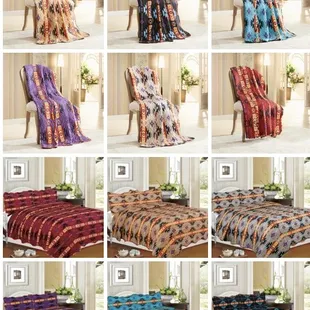 Blankets available in small, twin/full, queen and king size