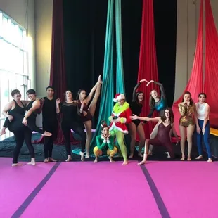 Student showcase performers and their coaches